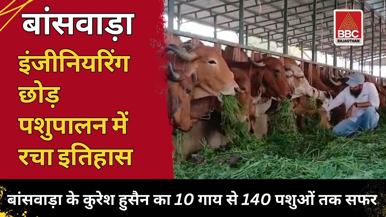 बांसवाड़ा : इंजीनियरिंग छोड़ डेयरी फार्मिंग में कमाल बांसवाड़ा के कुरेश हुसैन का 1200 लीटर रोजाना