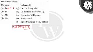 Match the column: \begin{tabular}{ll}  Column-I & \multicolumn{2}{l...