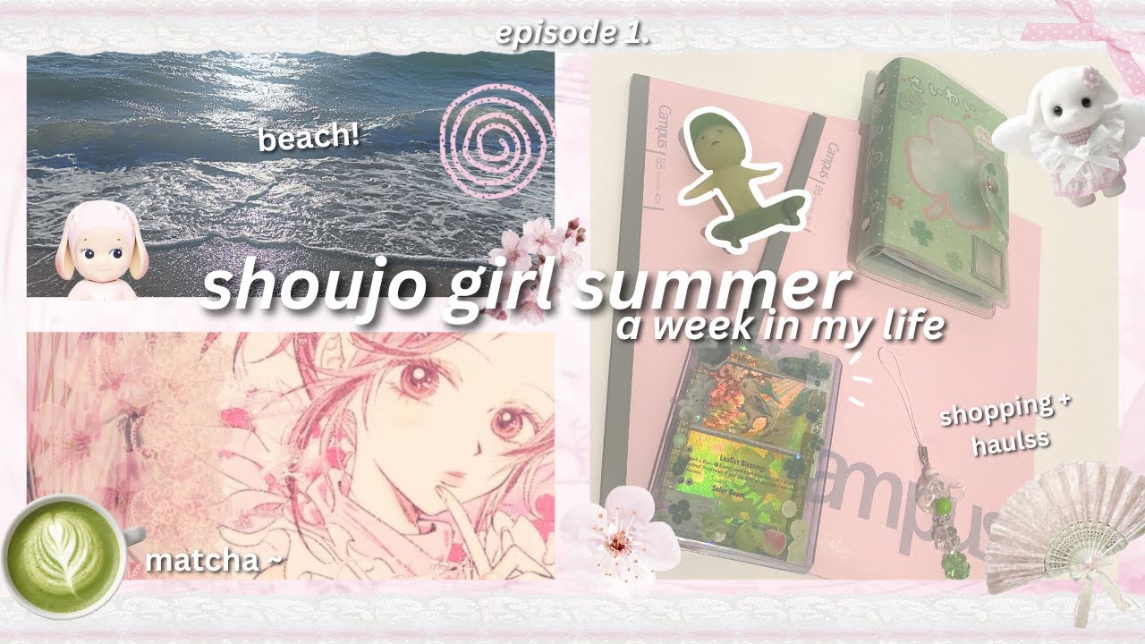 Shoujo Girl Summer!! ˚⟡˖ ࣪week in my life vlog: makeup, cute outfits, hauls, shopping, deco, etc! 🍀🎀