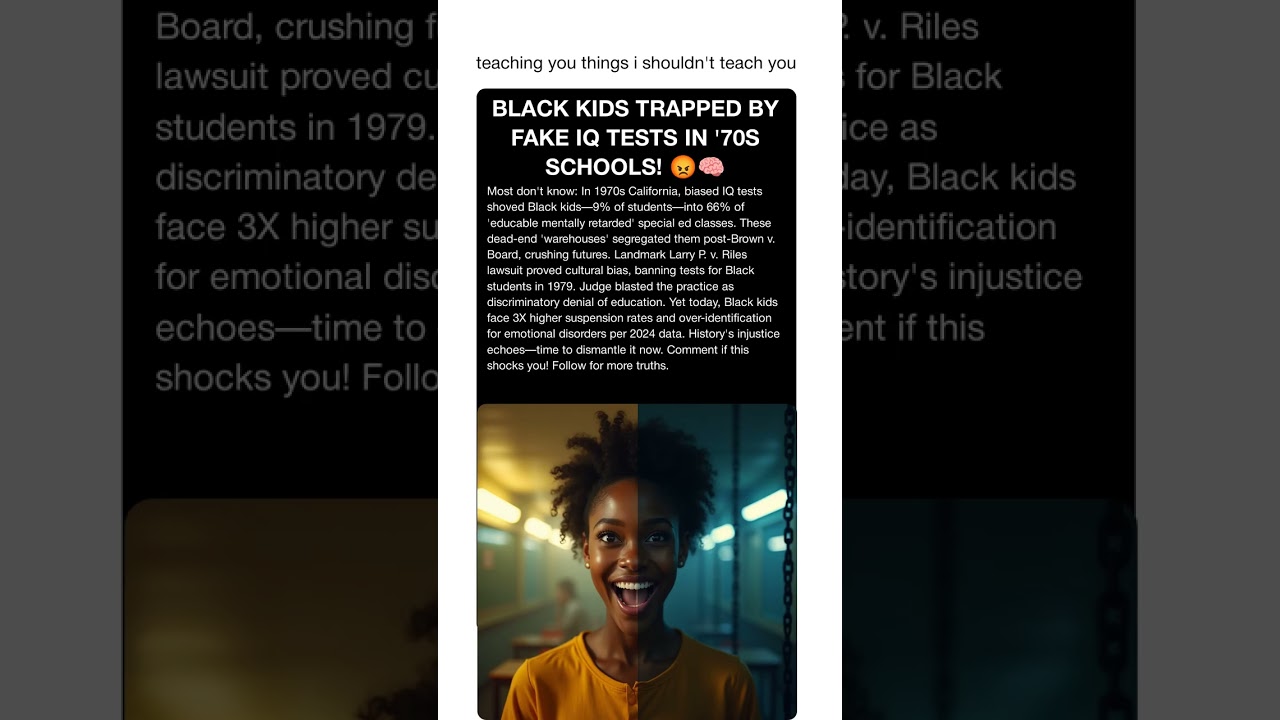 BLACK KIDS TRAPPED BY FAKE IQ TESTS IN '70S SCHOOLS! 😡🧠