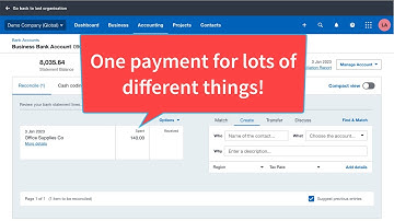 Allocate a payment to multiple account codes in Xero