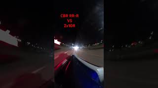 Cbr RR-R with 200lb rider vs 2mill motor Zx10r with 180lb rider #honda #kawasaki #motorcycle #ride4