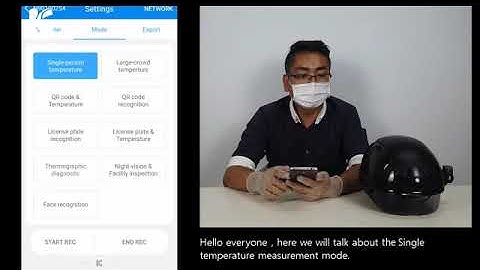 KC N901 Smart Helmet Introduction | Single Person Temperature Measurement Mode