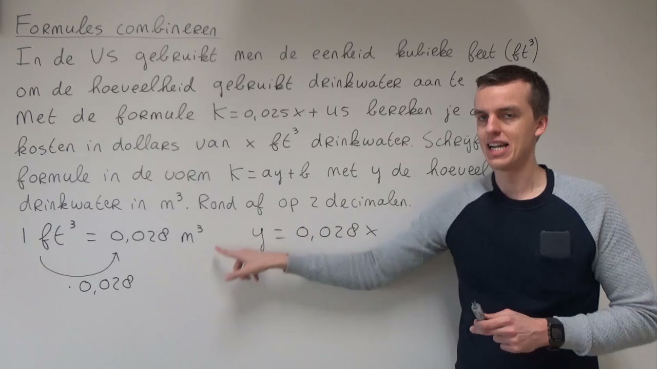 Formules combineren (HAVO wiskunde A) - YouTube