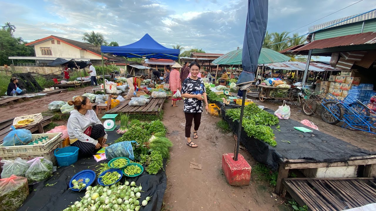 สาวลาวพาไปเดินตลาดเช้า 