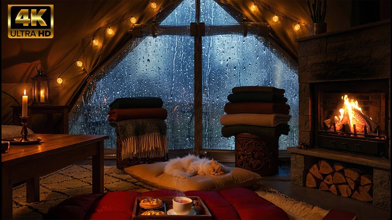 Truenos relajantes y lluvia ASMR para dormir toda la noche - YouTube
