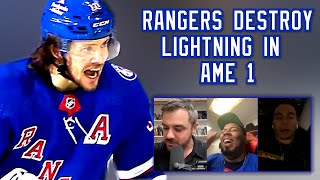 Rangers DESTRY the Lightning in game 1 | INSTANT REACTION