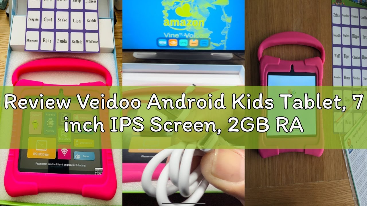 Veidoo Tablette Enfant 10,1″ – 7 Go RAM (3+4), 64 Go ROM, WiFi 6, Contrôle Parental – Housse Silicone Incluse