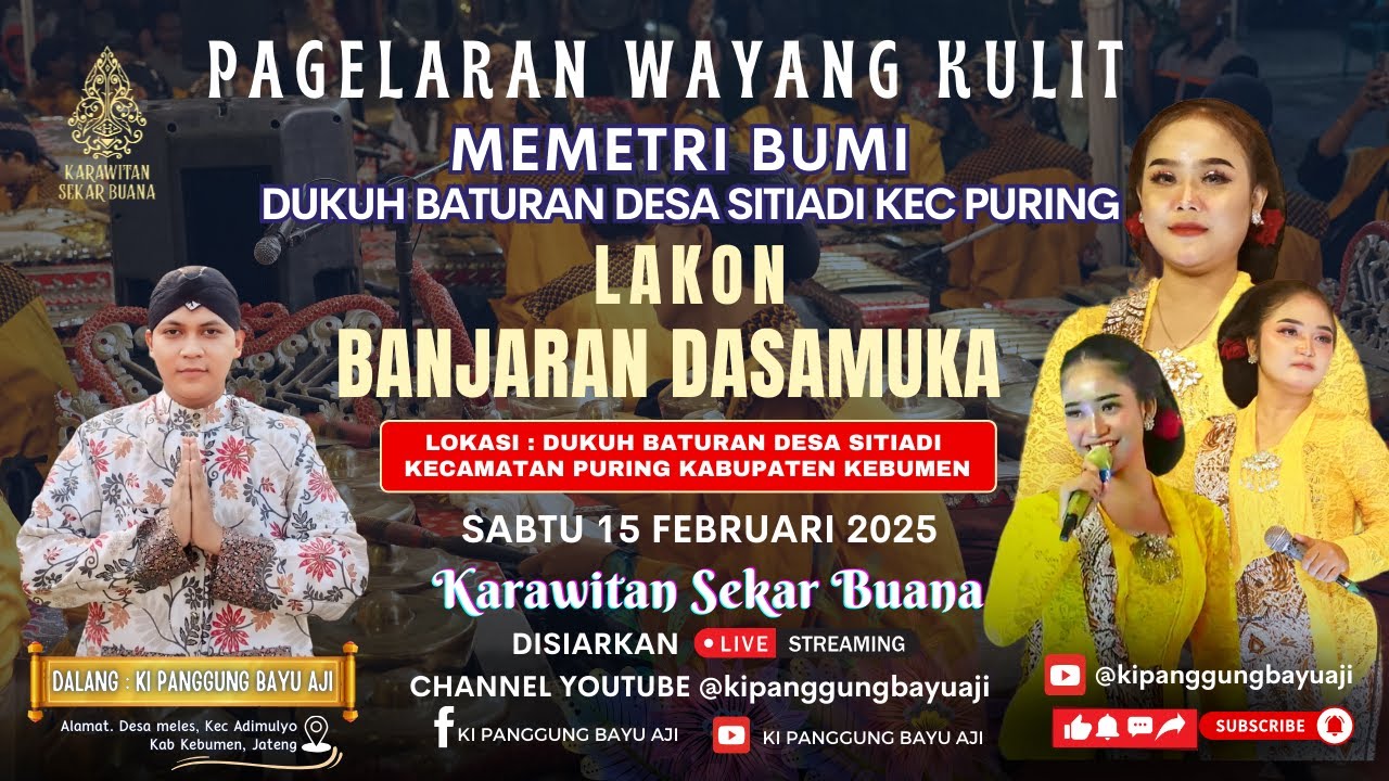 LIVE 🔴 PAGELARAN WAYANG KULIT LAKON BANJARAN DASAMUKA DALANG KI PANGGUNG BAYUA AJI