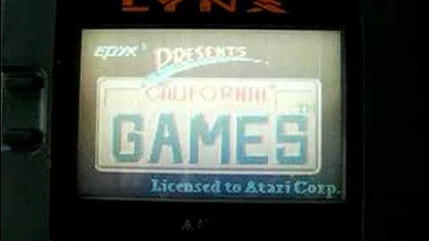 Atari Lynx Playing California Games Cartridge