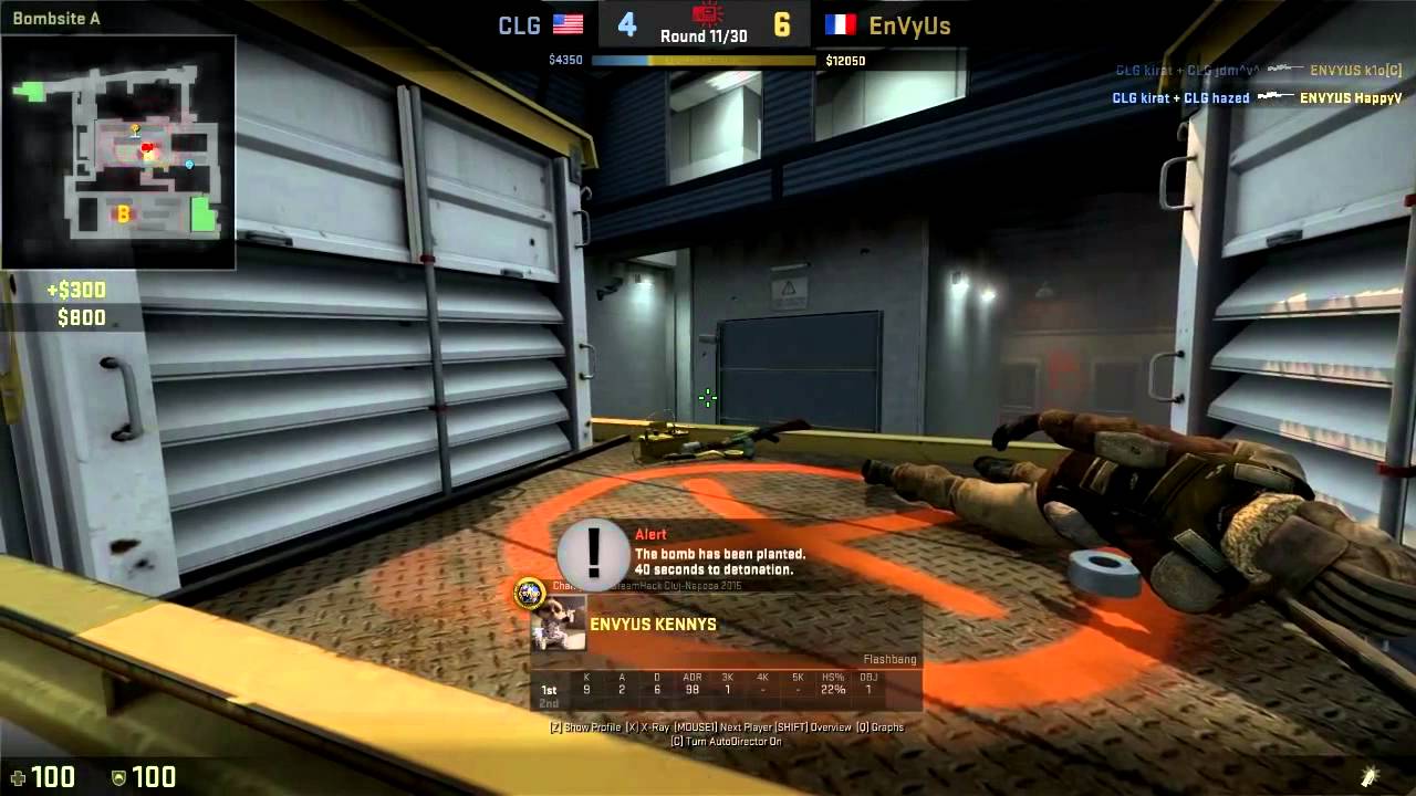 CS-GO POV - Team EnVyUs kennyS [19-10] vs CLG (train) @ Game Show Global eSports Cup 2016 Finals.mp4