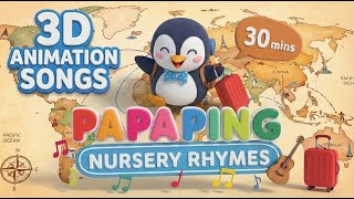 30 Minutes Non-stop Adventure! ⏰ Red Suitcase Story &amp; Best Songs | Papaping Nursery Rhymes |