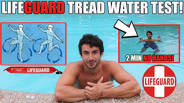 HOW TO SURVIVE THE LIFEGUARD TREAD WATER WITH NO HANDS TEST! (*PASS 100%*)