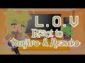 -ˋ₊˚.🥞 L.O.V React to Tanjiro & Nezuko / Mha x Demon Slayer / GCRV / mmoyn