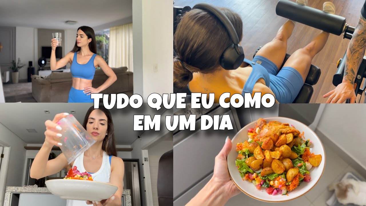 ✨ MEU DIA INTEIRO DE ALIMENTAÇÃO + TREINO DE QUADRÍCEPS | MUITO RESULTADO! 🍽️💪