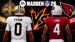 Saints VS Cardinals Week 1 Simulation | Madden 27 Draft Rosters