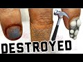 Hardworker russian moman destroyed nails transformation by the champion of nail art