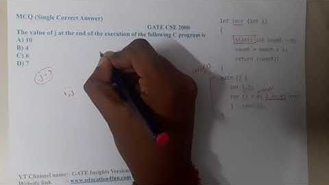 GATE CSE 2000 Q || C PROGRAMMING  ||Data Structure || GATE Insights Version: CSE