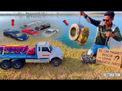 RC Car Lost in Flood Recover from lake Using 200KG Neodymium Magnet – Chatpat toy tv