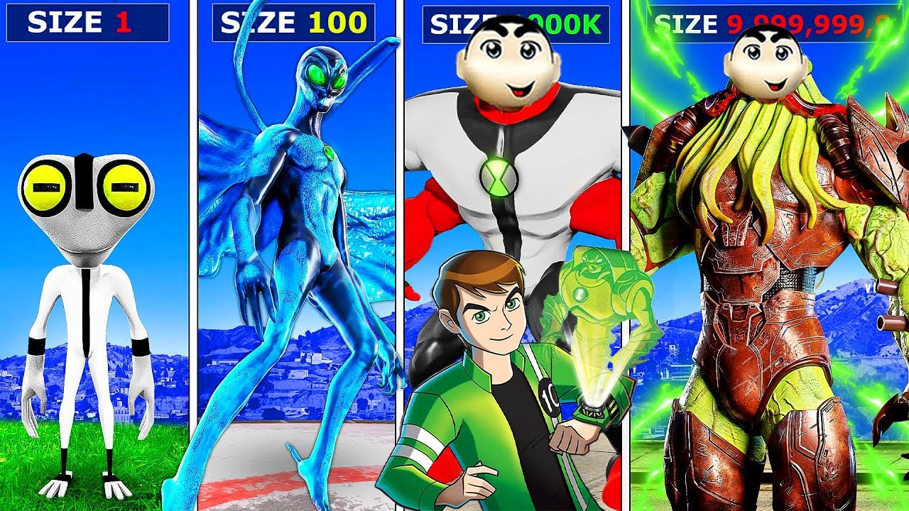 ShinchanBen10 Vs⚡Kaiju God Titan Epic Fight To Save Avengers , Franklin & Shinchan In GTA 5 Telugu