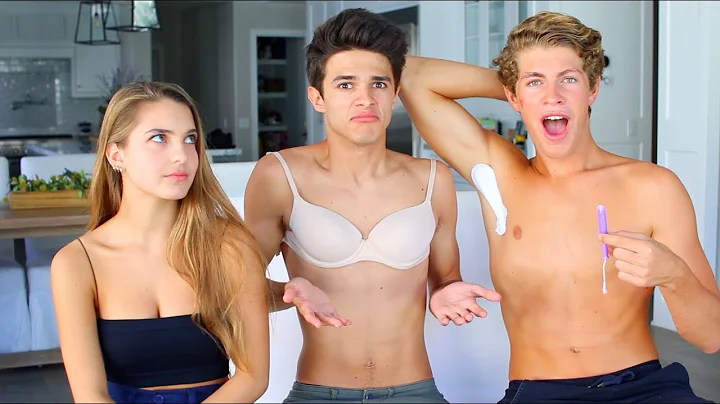 GUYS TRY GIRLS PRODUCTS! | Brent Rivera