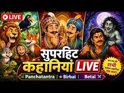 मजेदार हिंदी कहानियां LIVE | पंचतंत्र, अकबर बीरबल, विक्रम बेताल #StoryWala