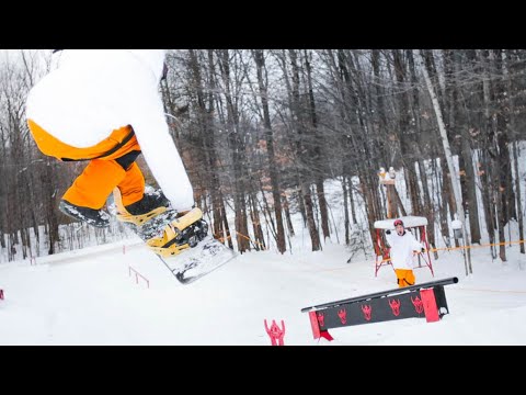 Backyard Snowboarding Paradise with Custom Rope Tow!! - YouTube
