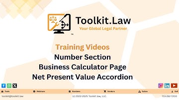 Toolkit.law Net Present Value Accordion: Smart Financial Insights for Legal Professionals