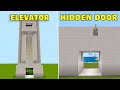 3+ Simple Redstone Build (Elevator, Hidden Door) in Minecraft Bedrock