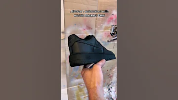 Worlds Blackest Paint on Nike Airforce1’s #sneakers #art #custom #fashion #black #paint