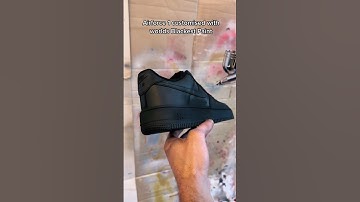 Worlds Blackest Paint on Nike Airforce1’s #sneakers #art #custom #fashion #black #paint