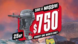 Save $750 Off All New Yamaha 25hp Outboards - March 2026 Only!