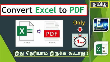 Excel #23 - Convert Excel Data to PDF in Tamil#Convert# #Excel# #PDF# |Krish