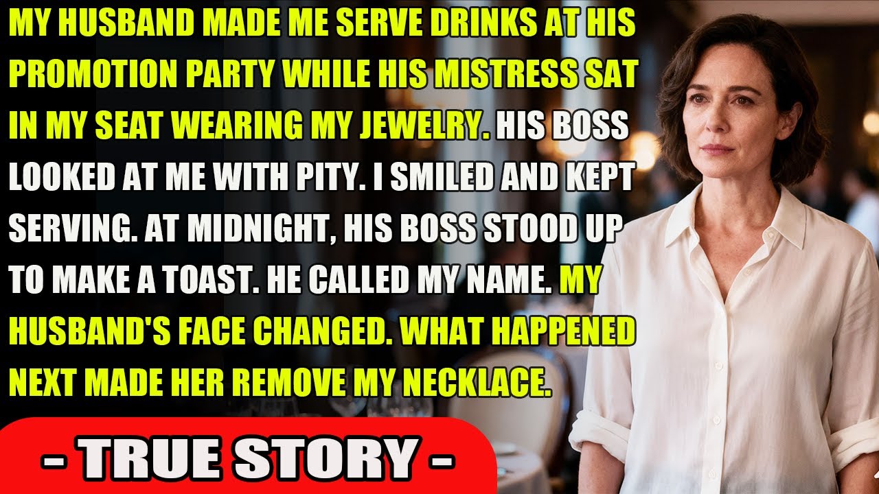 MY HUSBAND HUMILIATED ME—MAKING ME SERVE DRINKS AS HIS MISTRESS SAT IN MY SEAT WEARING MY JEWELS!