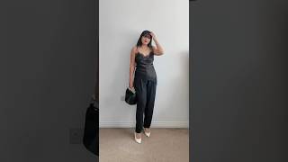 Black on black; lace top styling