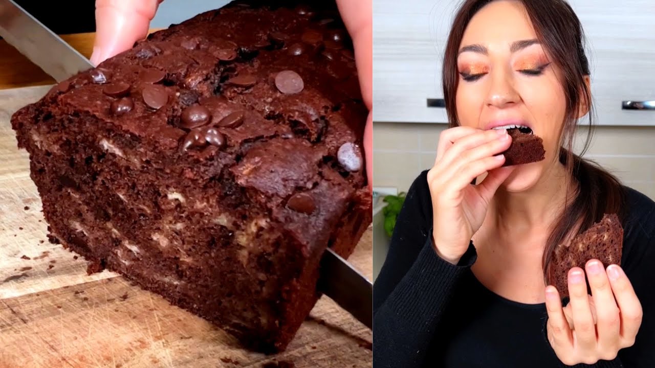 BANANA BREAD al cioccolato - Senza burro, ricetta sana e veloce