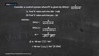 Control Systems for BE/B.Tech  Analytical calculations of GM, PM   part 3