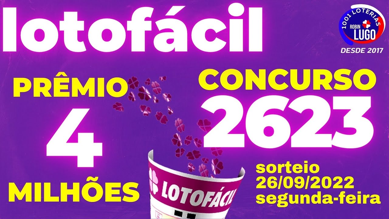 Lotofacil ACUMULADA 4 MILHÕES  – Concurso 2623 – Palpite 18, 16 e 15 dezenas #lotofacil  #loterias