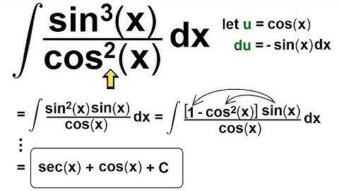 Calculus 2: How Do You Integrate? (108 of 300) Find the Integral of {[sin^3(x)]/[cos^2(x)]}dx=?