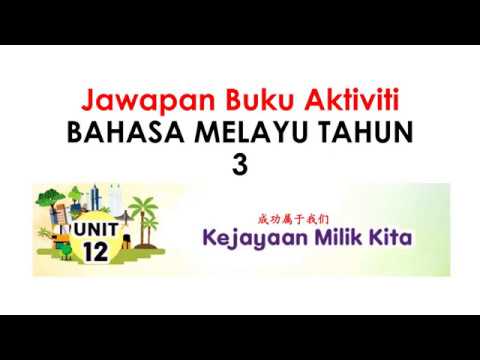 Jawapan Buku Aktiviti Bahasa Melayu Tahun 3 Jilid 1