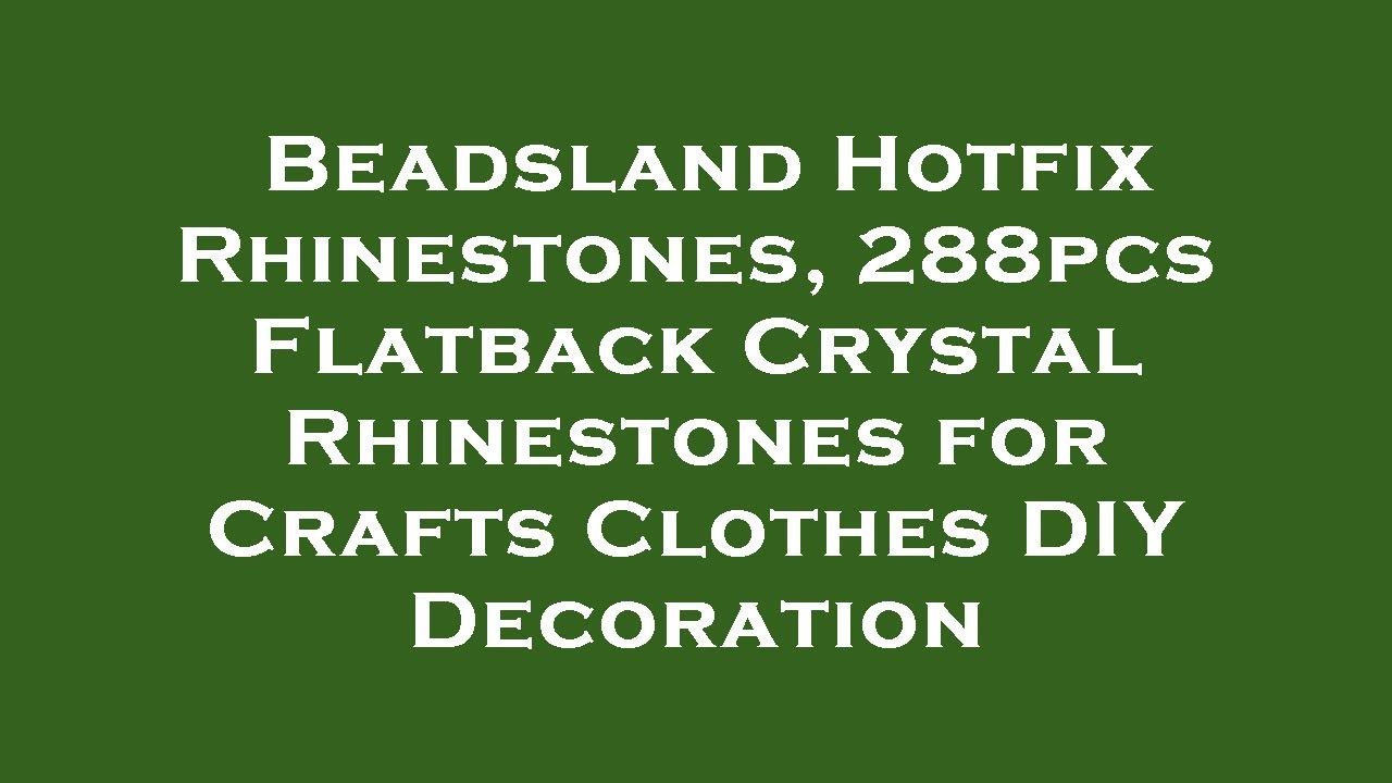 Beadsland Hotfix Rhinestones, 288pcs Flatback Crystal Rhinestones