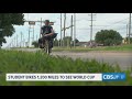 Student bikes 1,200 miles to watch Japan play in Dallas