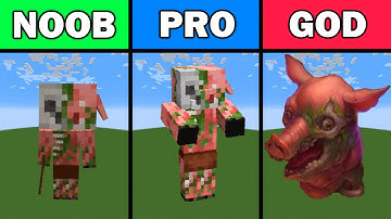 NOOB VS PRO VS HACKER Minecraft Pixel Art - Zombified Piglin in Minecraft