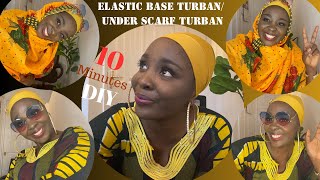 HOW TO SEW AN ELASTIC TURBAN BASE | DIY UNDER SCARF 🧣 TURBAN BASE screenshot 3