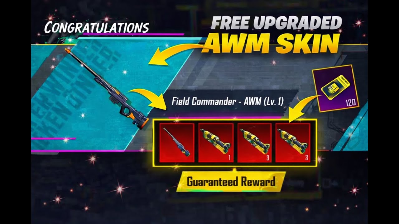 FREE AWM Skin Upgrade 😱 | Get 3 Materials Guaranteed | PUBG Mobile