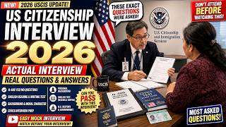 Actual Interview of U.S. Citizenship 2026 I N-400 Naturalization Interview I N400 Interview #n400