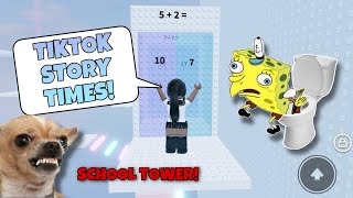 Tiktok Storytimes Obby Playing School Tower Roblox Peachyprincess