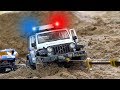 경찰차 구출놀이 포크레인 중장비 자동차 장난감 트럭놀이 Police Car Toy Rescue Excavator