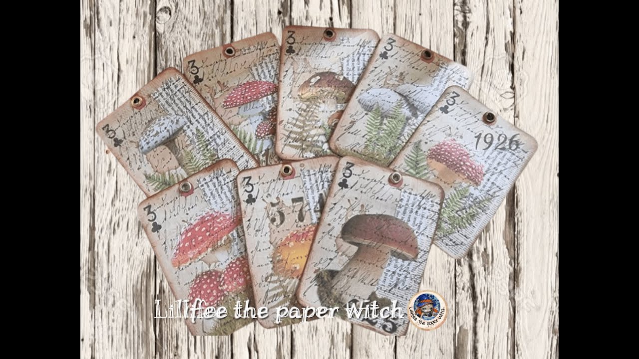 Autumn in love:Botanical tag cards 🍁🍂🐿