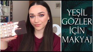 Yeşil Gözler İçin Makyaj Tüyoları (Sohbetli) | Kızıl Makyaj | Tek Paletle Makyaj